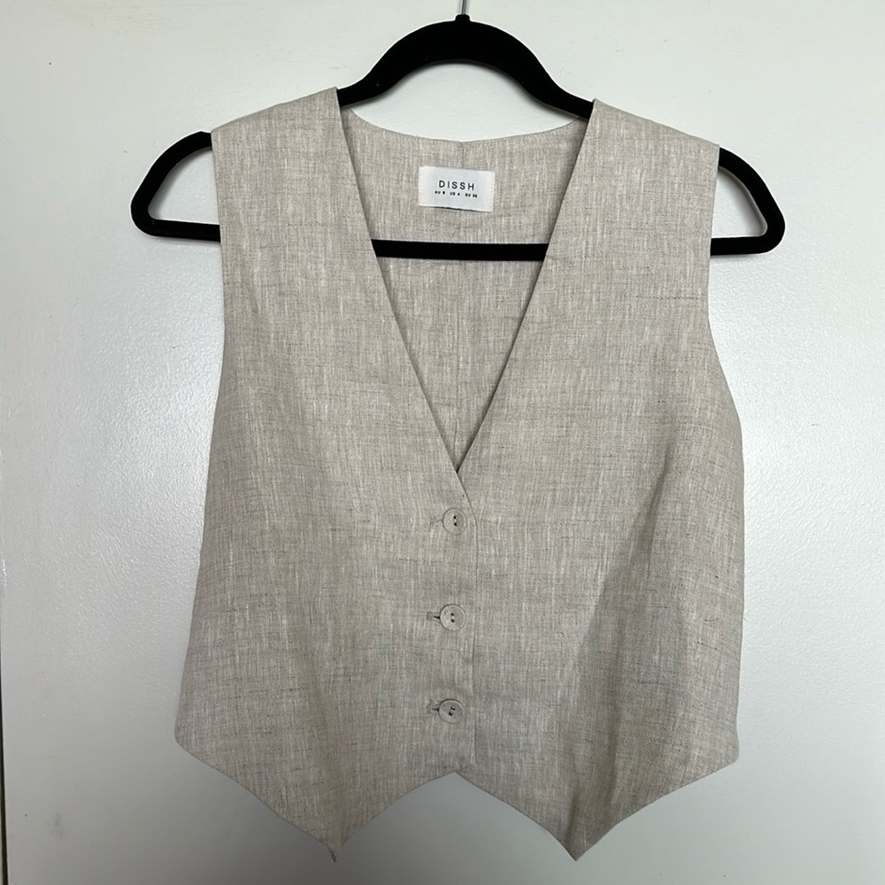 Dissh Banks Natural Linen Vest